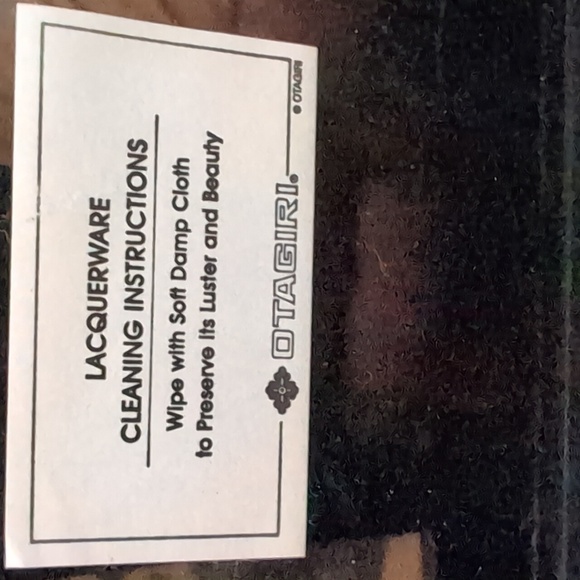 Otagiri Black Lacquered Jewelry/Trinket Box with Pink Florals. - Picture 6 of 11